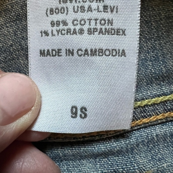 Levi's Y2K Superlow 518 boot cut blue jeans sz 9S stretch vintage 30x27 - Picture 9 of 9